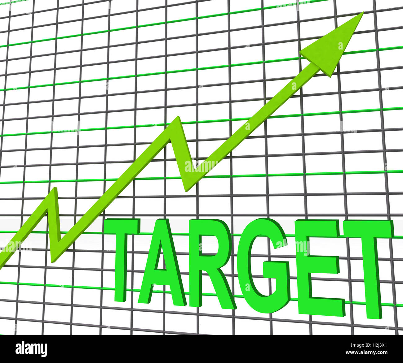 Diagramma di Target grafico mostra colpo o di colpire bersagli Foto Stock