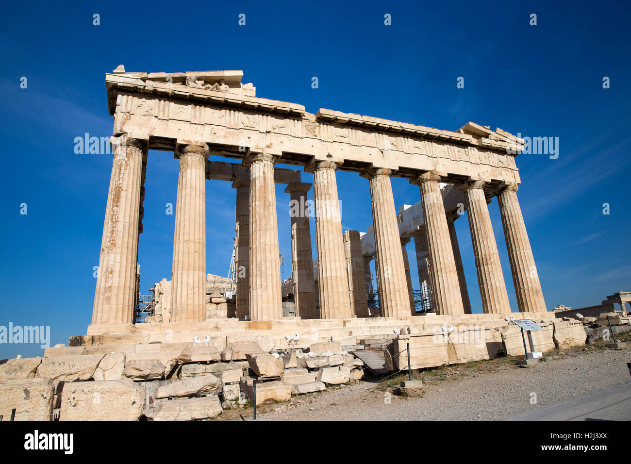 Partenone dell'Acropoli di Atene Foto Stock