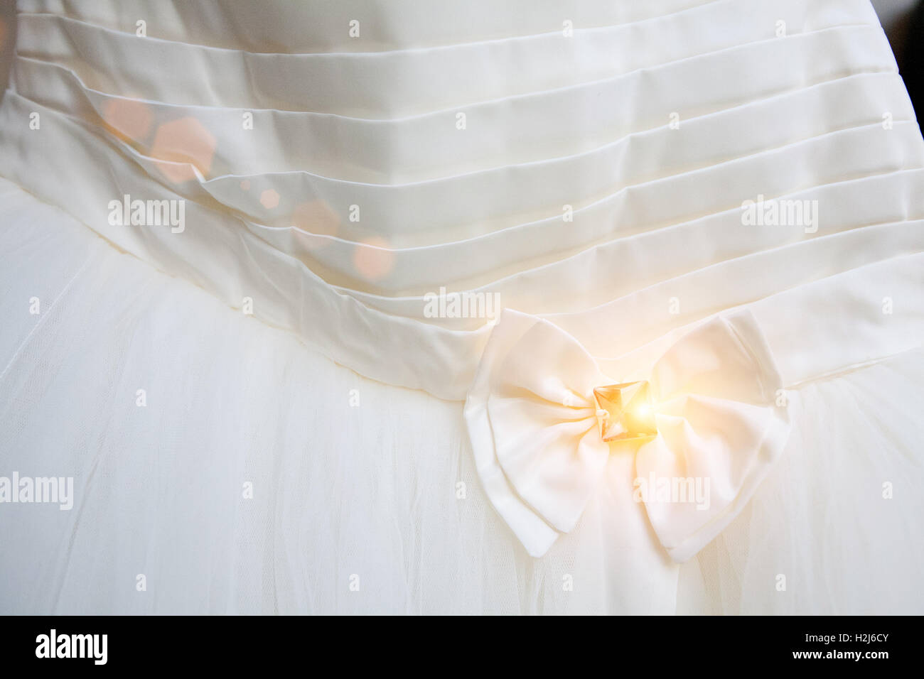 Parte dell'abito da sposa Foto Stock