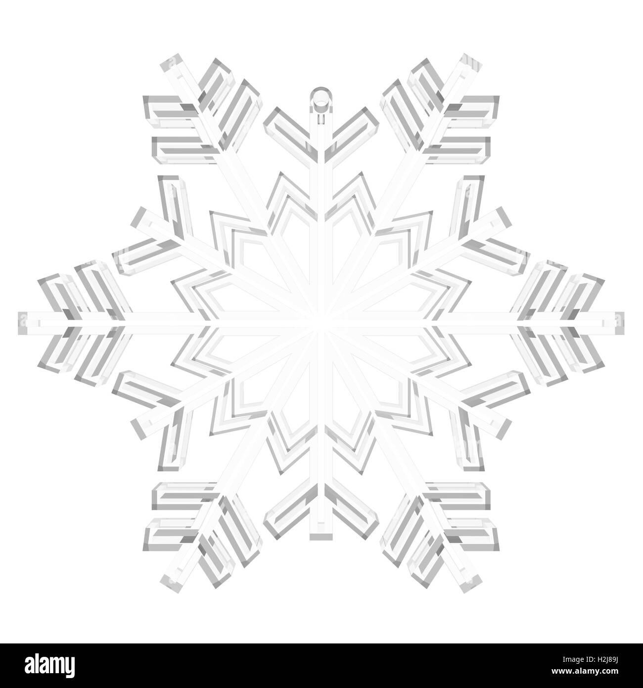 Fiocco di neve di vetro Foto Stock