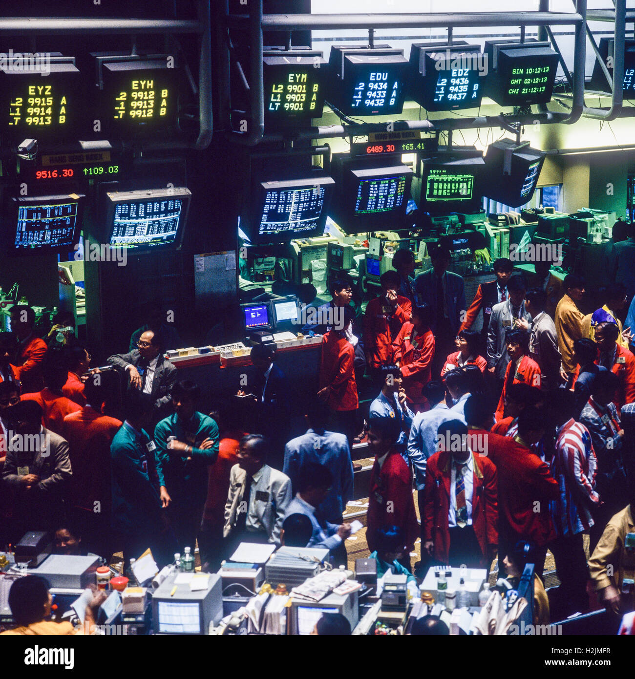 Stock Exchange trading floor, Singapore Foto Stock