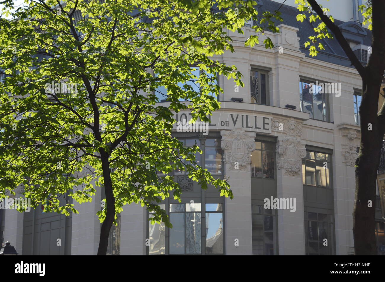 Bazar de l'hotel de ville Paris landmark BHV Foto Stock