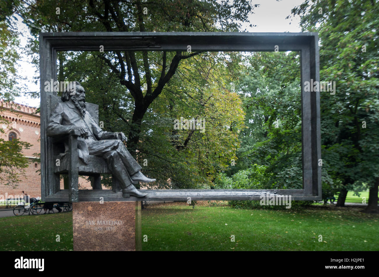 Jan Matejko Frame, Cracovia, in Polonia Foto Stock