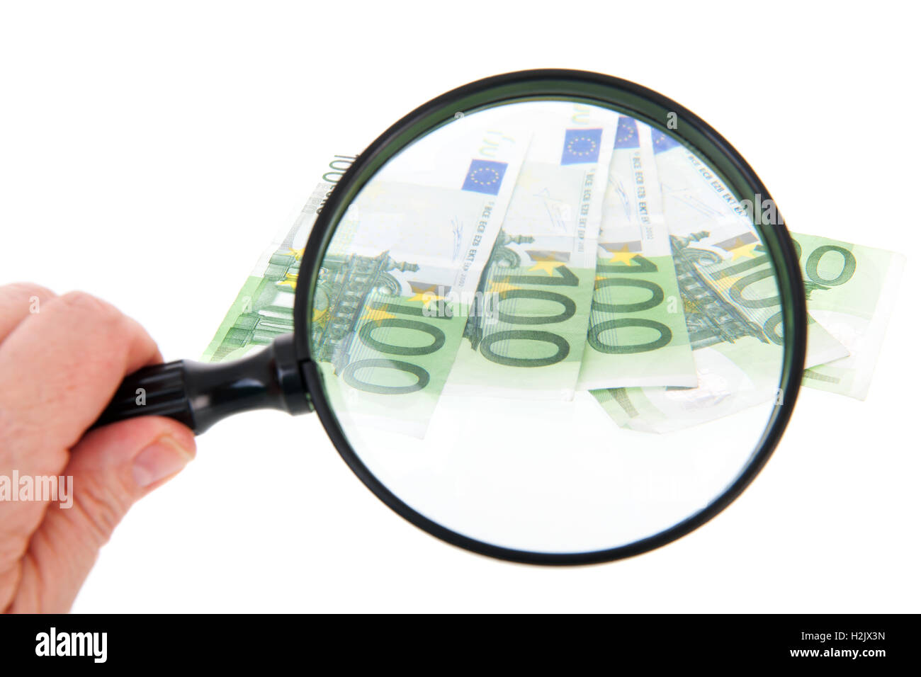In cerca di denaro Foto Stock