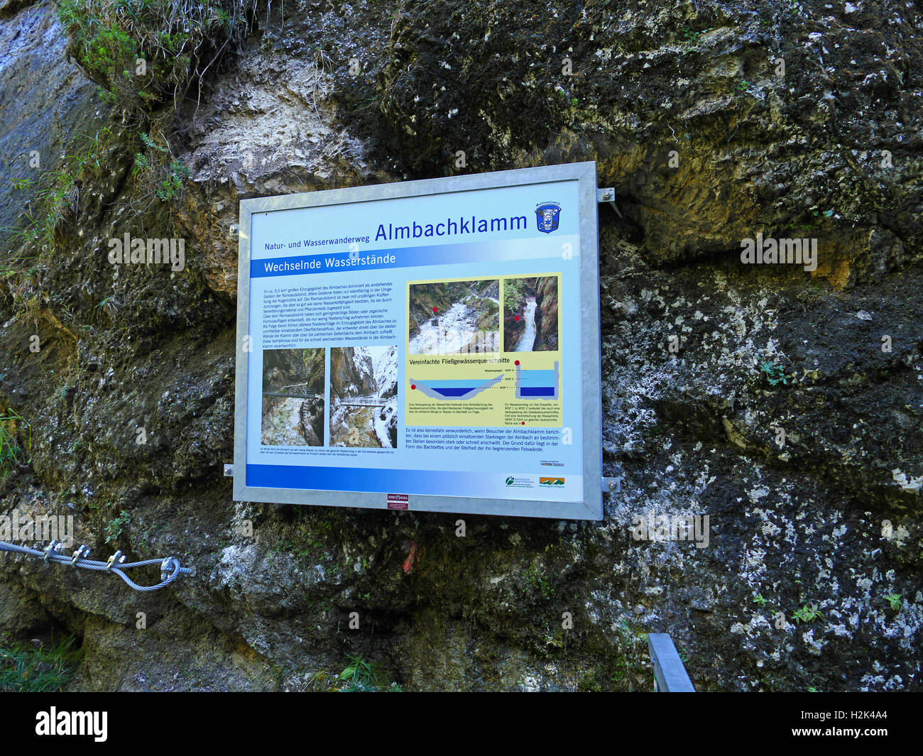 Parco Nazionale di Berchtesgaden Marktschellenberg Almbach klamm Sulzer cascata Gorge Canyon Baviera Germania Europa Foto Stock