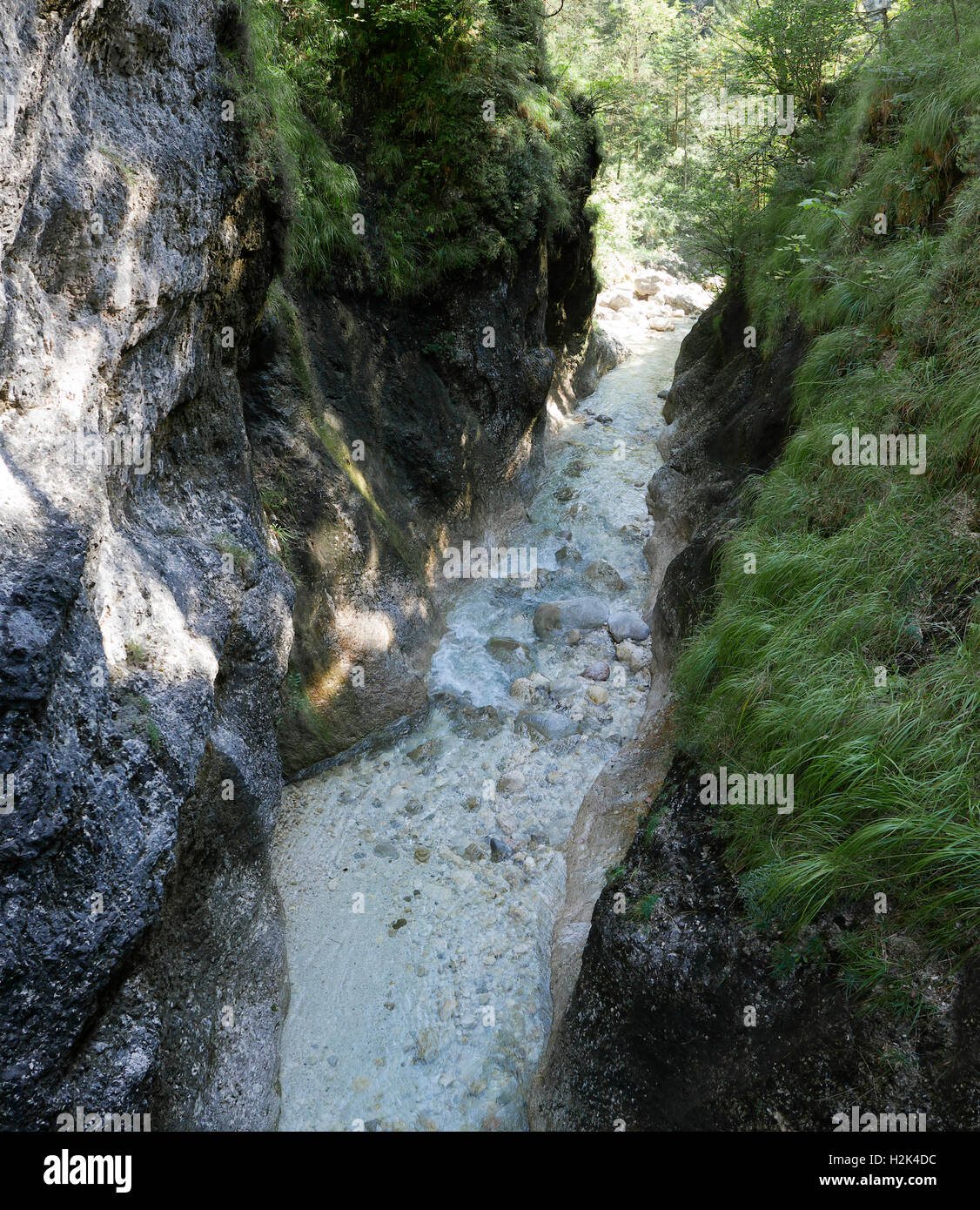 Berchtesgaden, Nazionale, Parco, Marktschellenberg, Almbach, klamm, Gorge, Canyon, Baviera, Germania, Europa, paesaggio, geologia, s Foto Stock