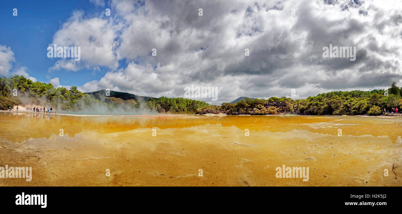Artista della tavolozza, Wai-O-Tapu zona termale, Waiotapu, Rotoua, regione di Waikato, Nuova Zelanda Foto Stock
