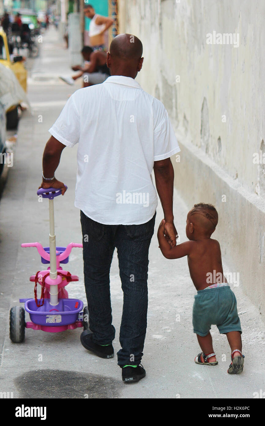 Padre e figlio Foto Stock