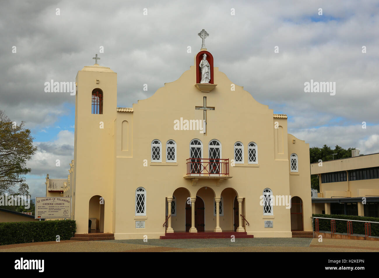 San Tommaso da Villanova chiesa cattolica di Mareeba Aeroporto, Queensland, Australia Foto Stock