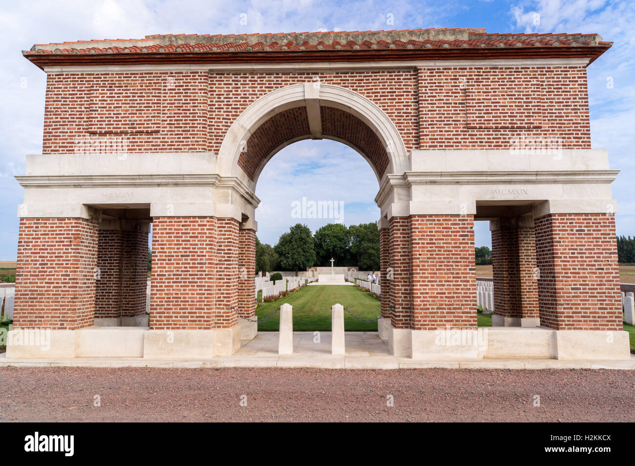 Commissione delle tombe di guerra del Commonwealth cimitero, Grévillers, Nord-Pas-de-Calais, Francia Foto Stock