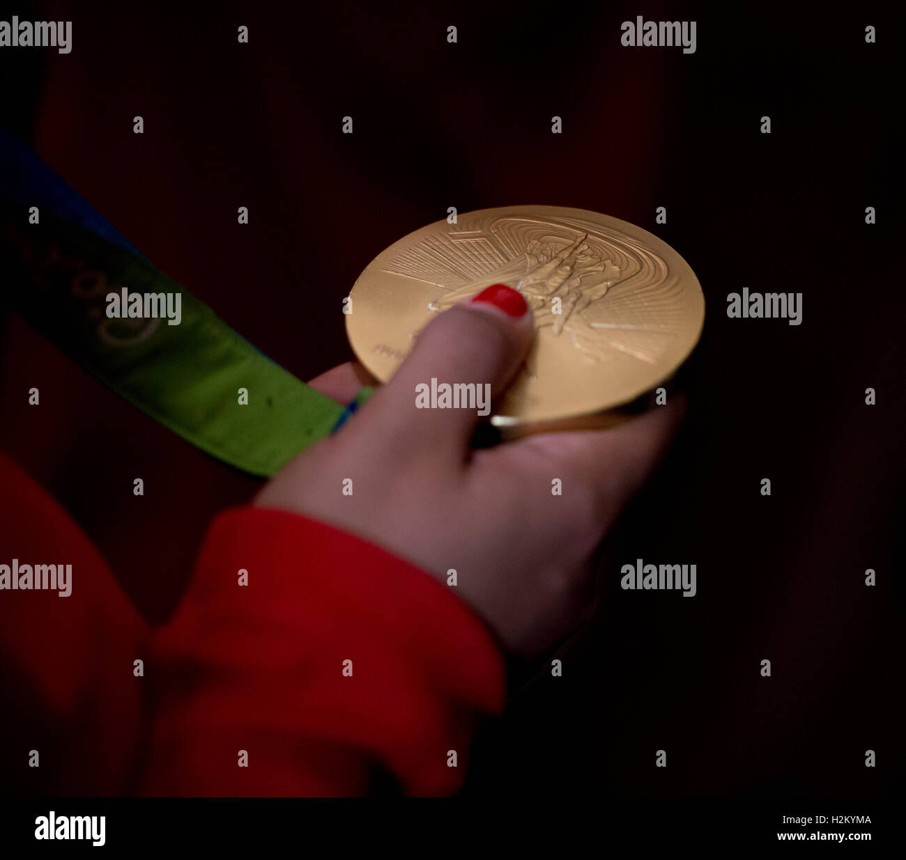 Washington DC, Stati Uniti d'America. Il 29 settembre 2016. Il presidente Barack Obama accoglie favorevolmente il 2016 Estate team olimpico per la Casa Bianca. Patsy Lynch/Alamy Credito: Patsy Lynch/Alamy Live News Foto Stock