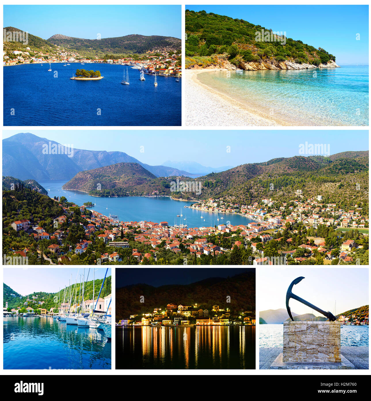 Collage di Ithaca ISOLE IONIE Grecia - Grecia - estate foto Foto Stock