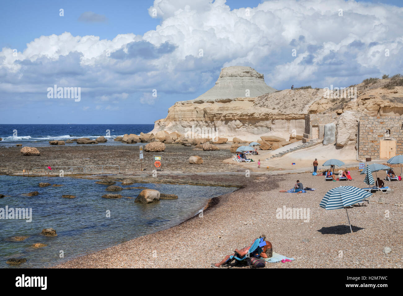 Xwejni Bay, Zebbug, Marsalforn, Gozo, Malta Foto Stock