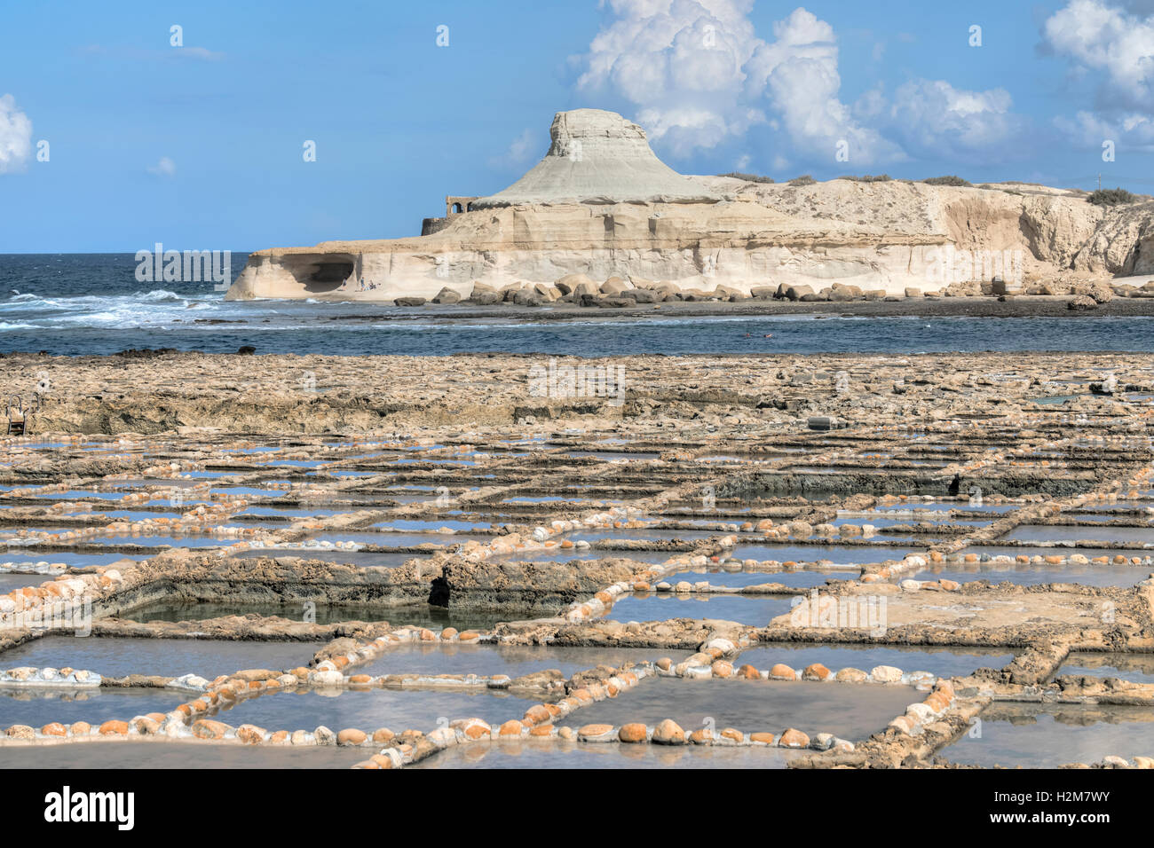 Xwejni Bay, Zebbug, Marsalforn, Gozo, Malta Foto Stock