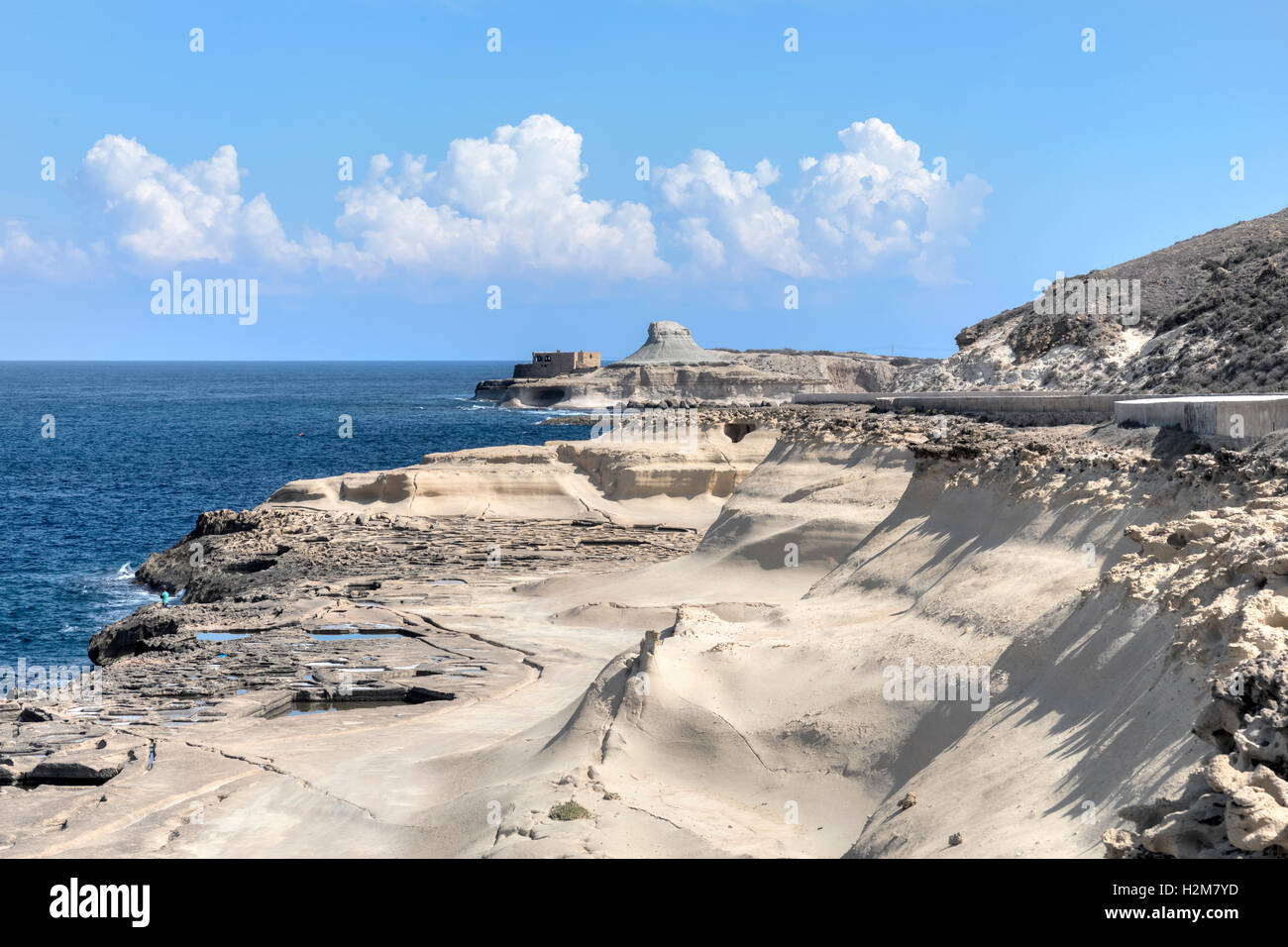Xwejni Bay, Zebbug, Marsalforn, Gozo, Malta Foto Stock