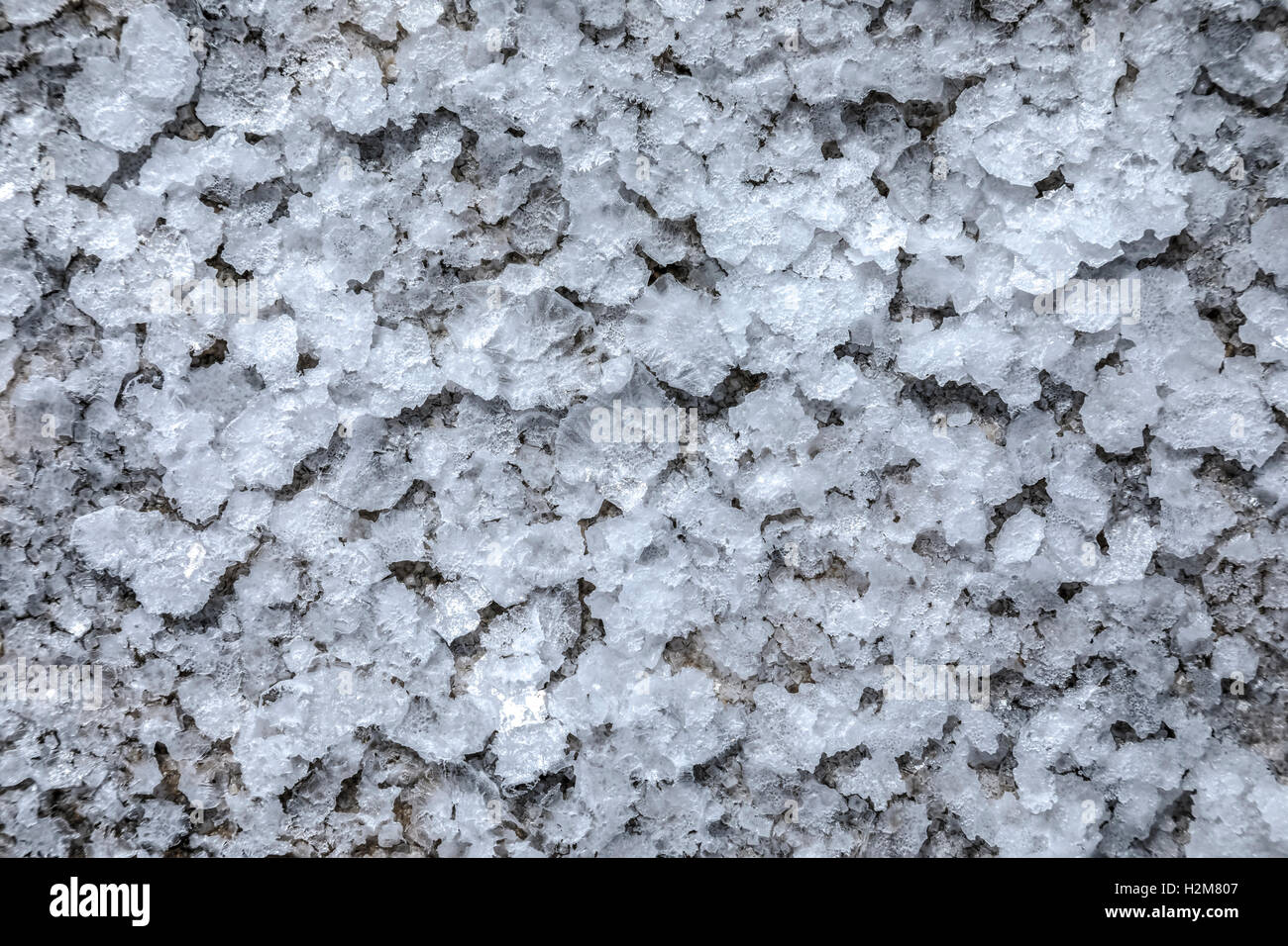 I cristalli di sale nelle saline di Gozo, Malta Foto Stock