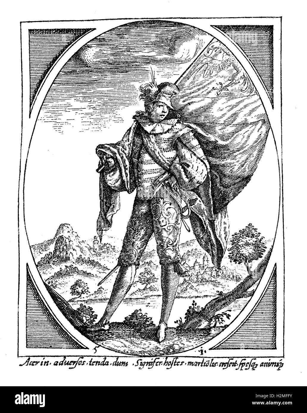 Soldato mercenario alla fine del XVII secolo Foto Stock