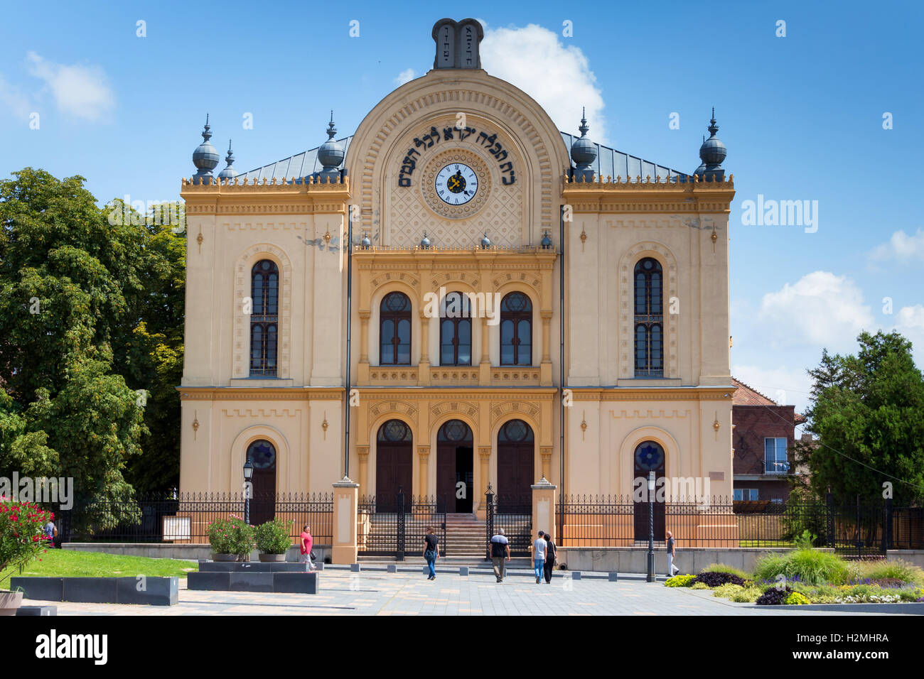 Sinagoga nella città di Pecs, Ungheria, Europa, 18.Agosto 2016 Foto Stock