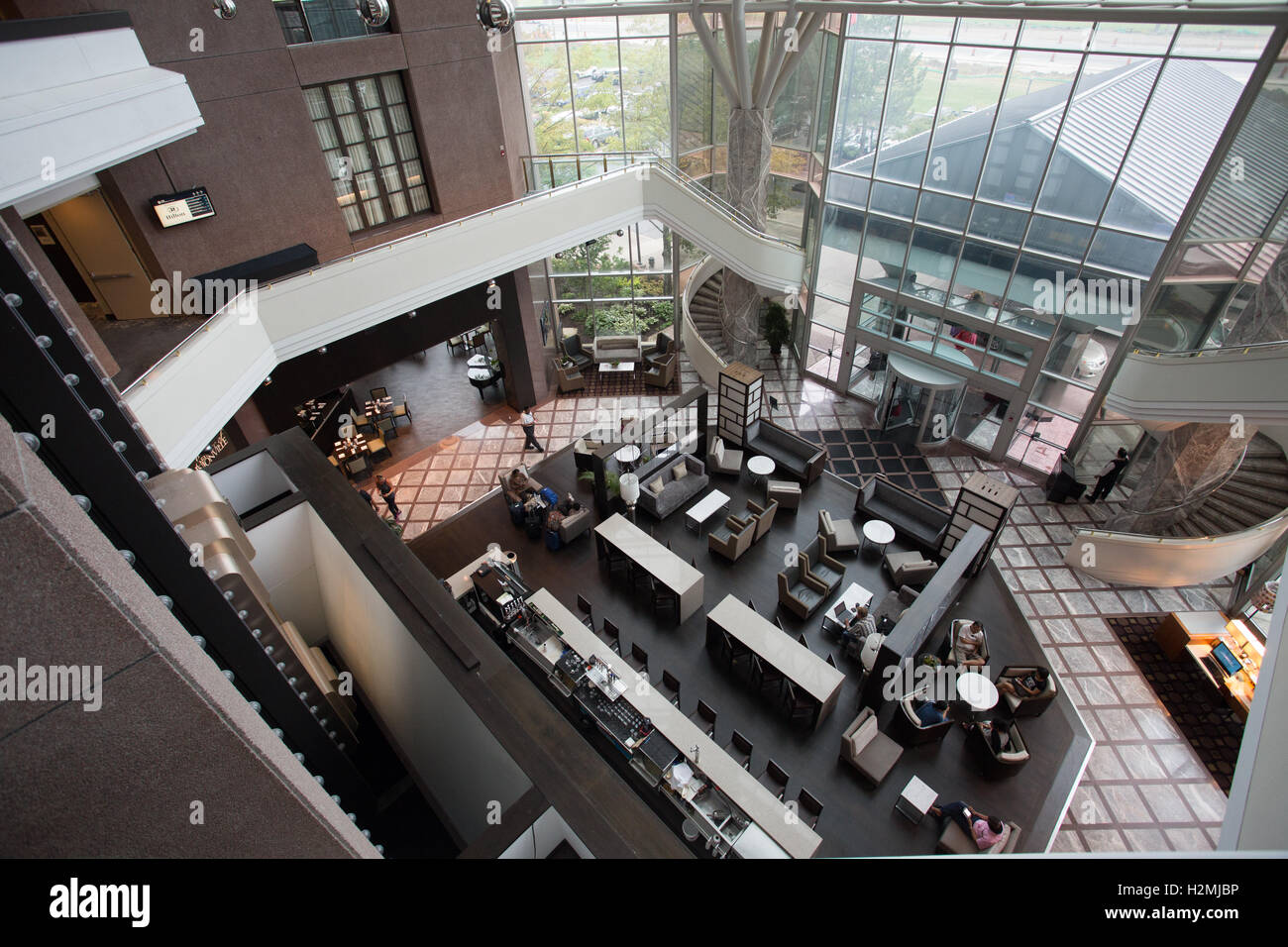 Vista aerea l'hotel lobby Foto Stock