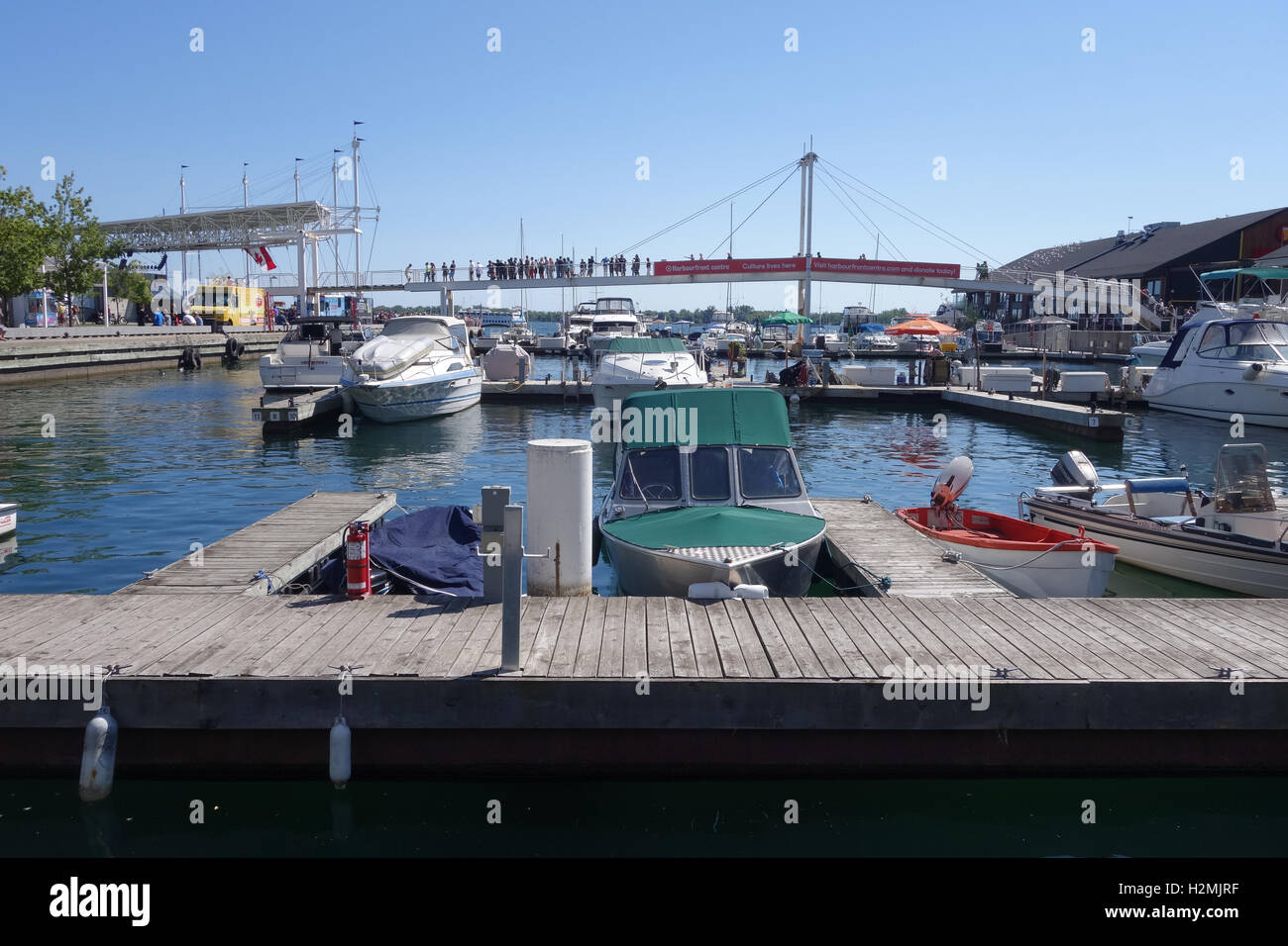 Dock in barca il lago Ontario toronto harbourfront Foto Stock