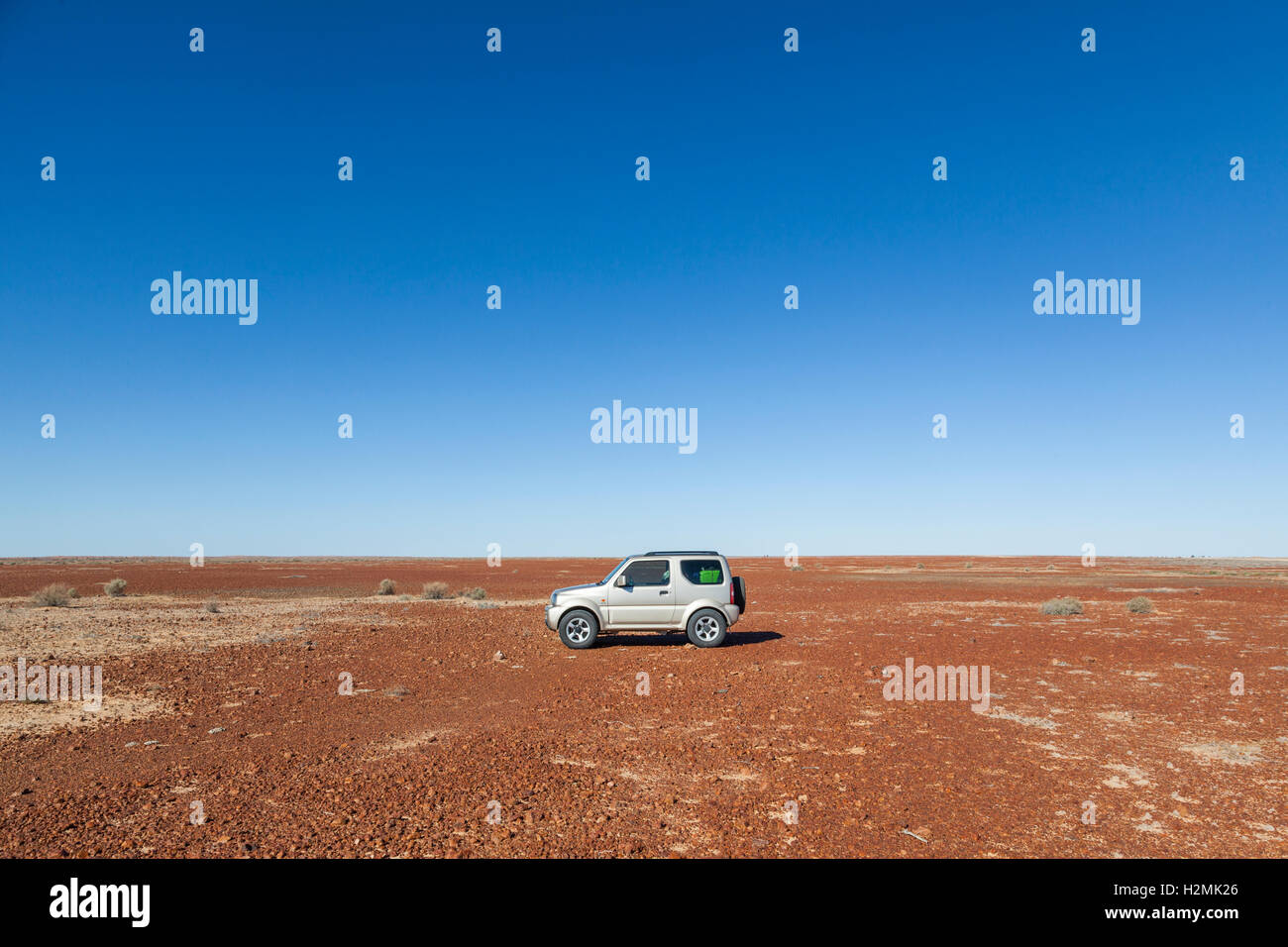 Gibber pianura in Sturt del deserto pietroso a Birdsville Track, Sud Australia Foto Stock