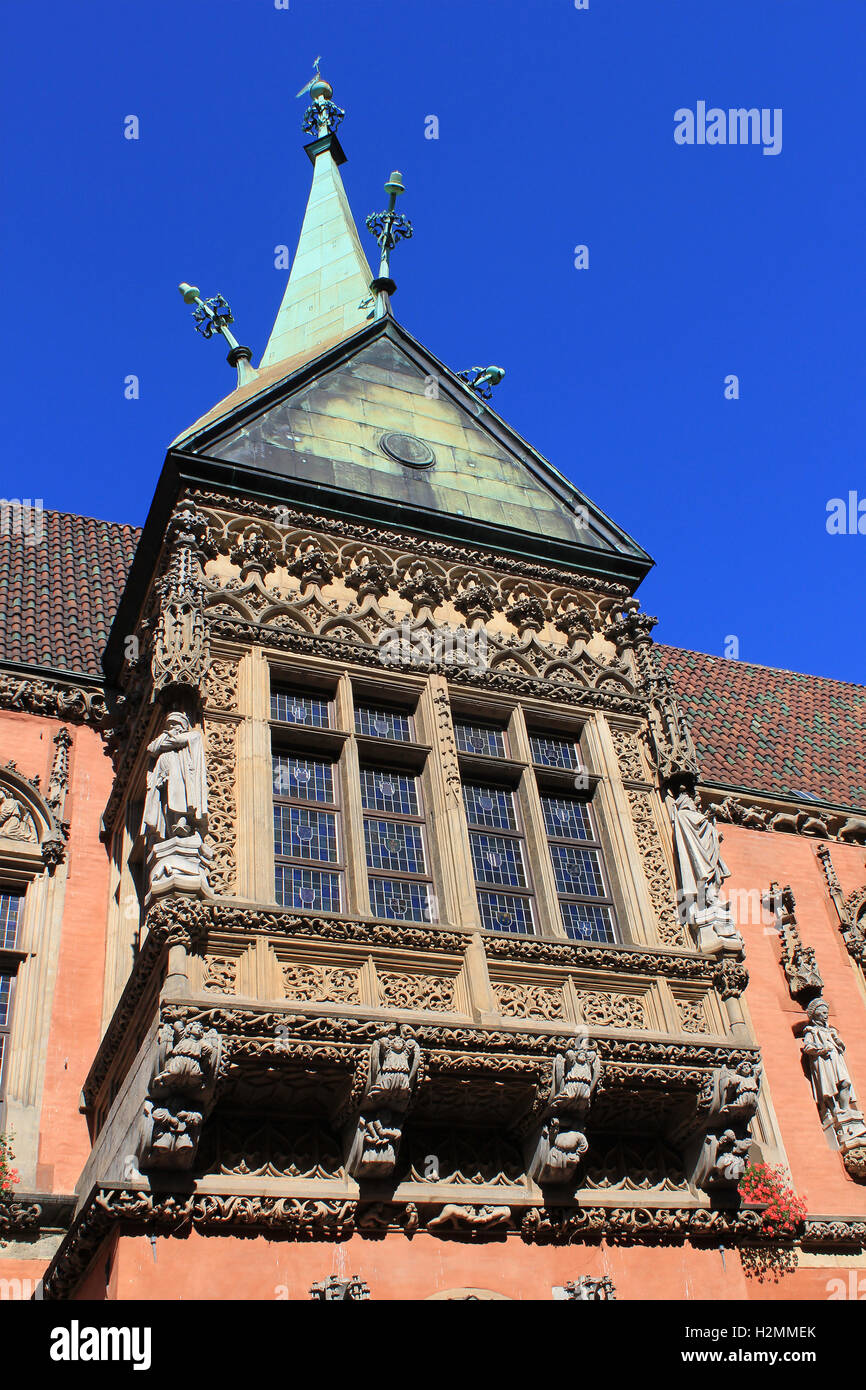 Dettagli della città storica di Hall a Wroclaw in Polonia. Foto Stock