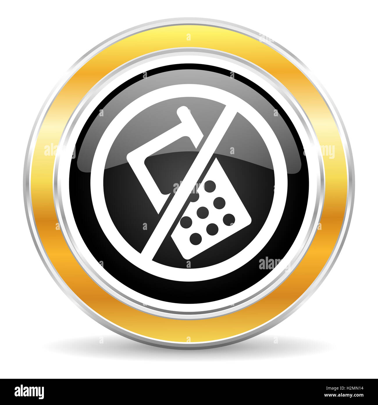 nessun telefono Foto Stock