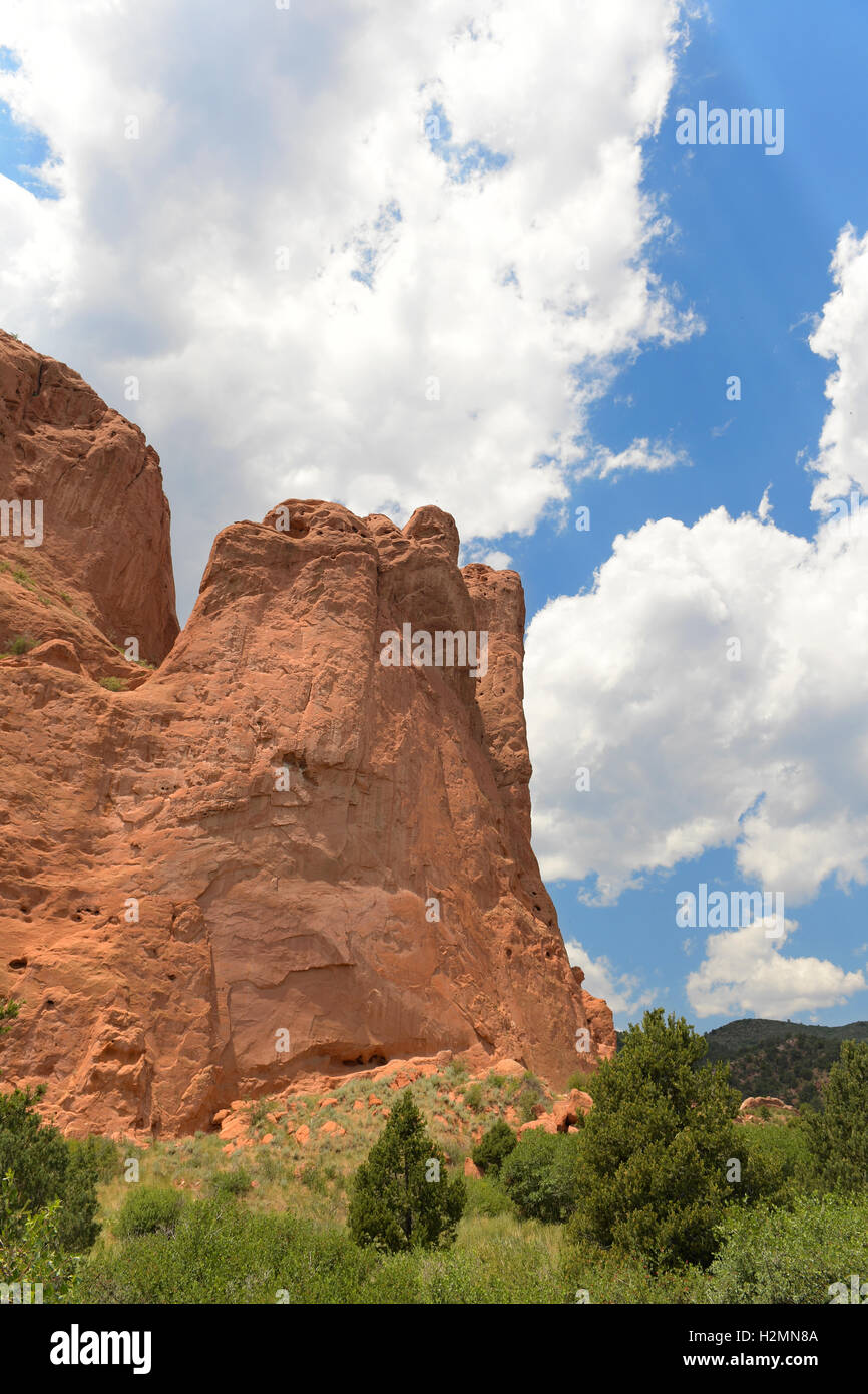 Formazione di roccia al Giardino degli Dei in Colorado Springs Foto Stock