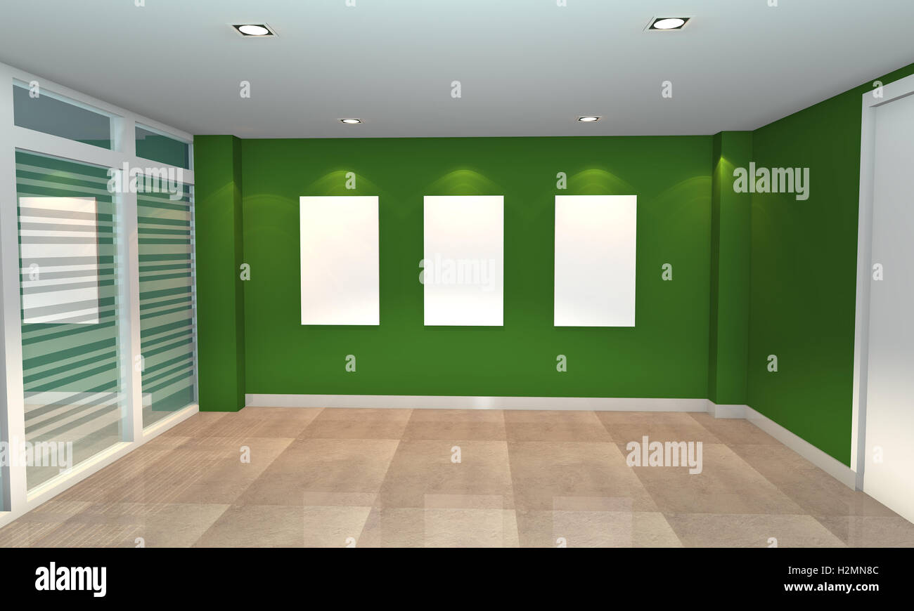 Interni verdi gallery Foto Stock