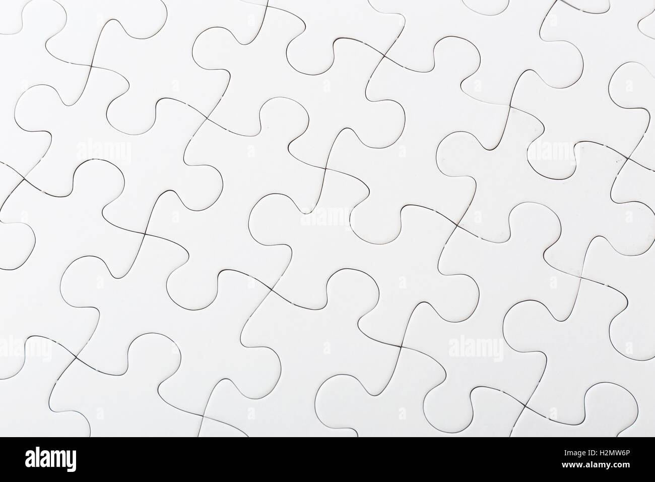 Completato puzzle bianco Foto Stock
