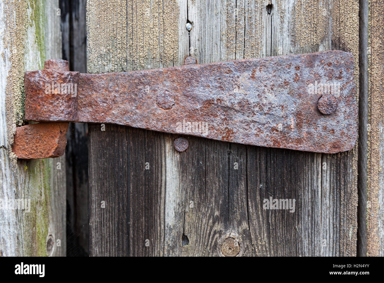 Vecchia cerniera arrugginita Foto Stock