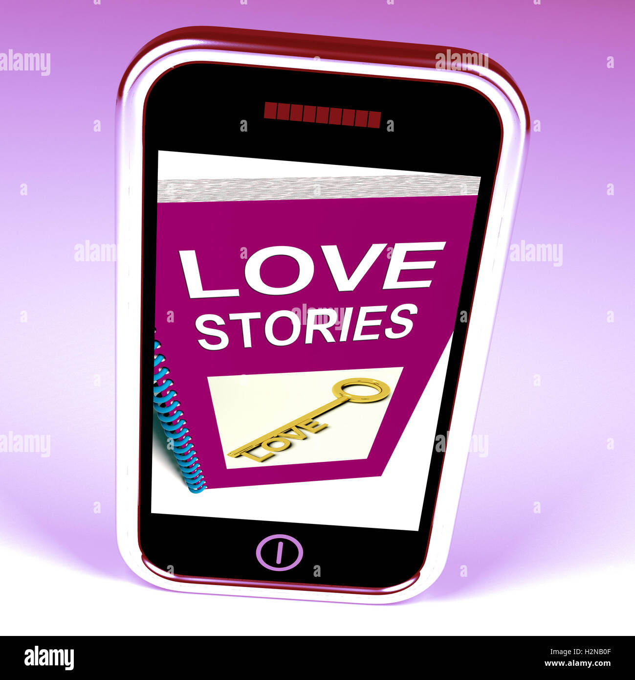 Storie d amore telefono cellulare fornisce i racconti del romantico e sentimenti d'amore Foto Stock