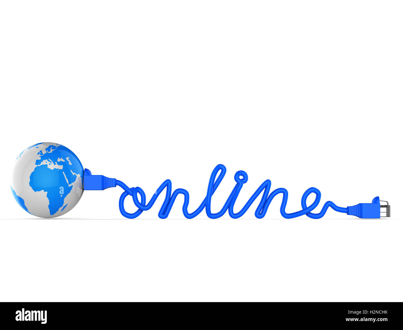 Internet Online che mostra World Wide Web e sito Web Foto Stock