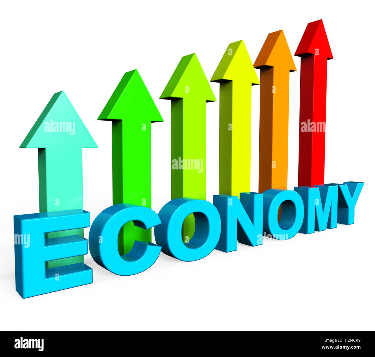 Migliorare l'economia significato grafico di Business e il miglioramento Foto Stock