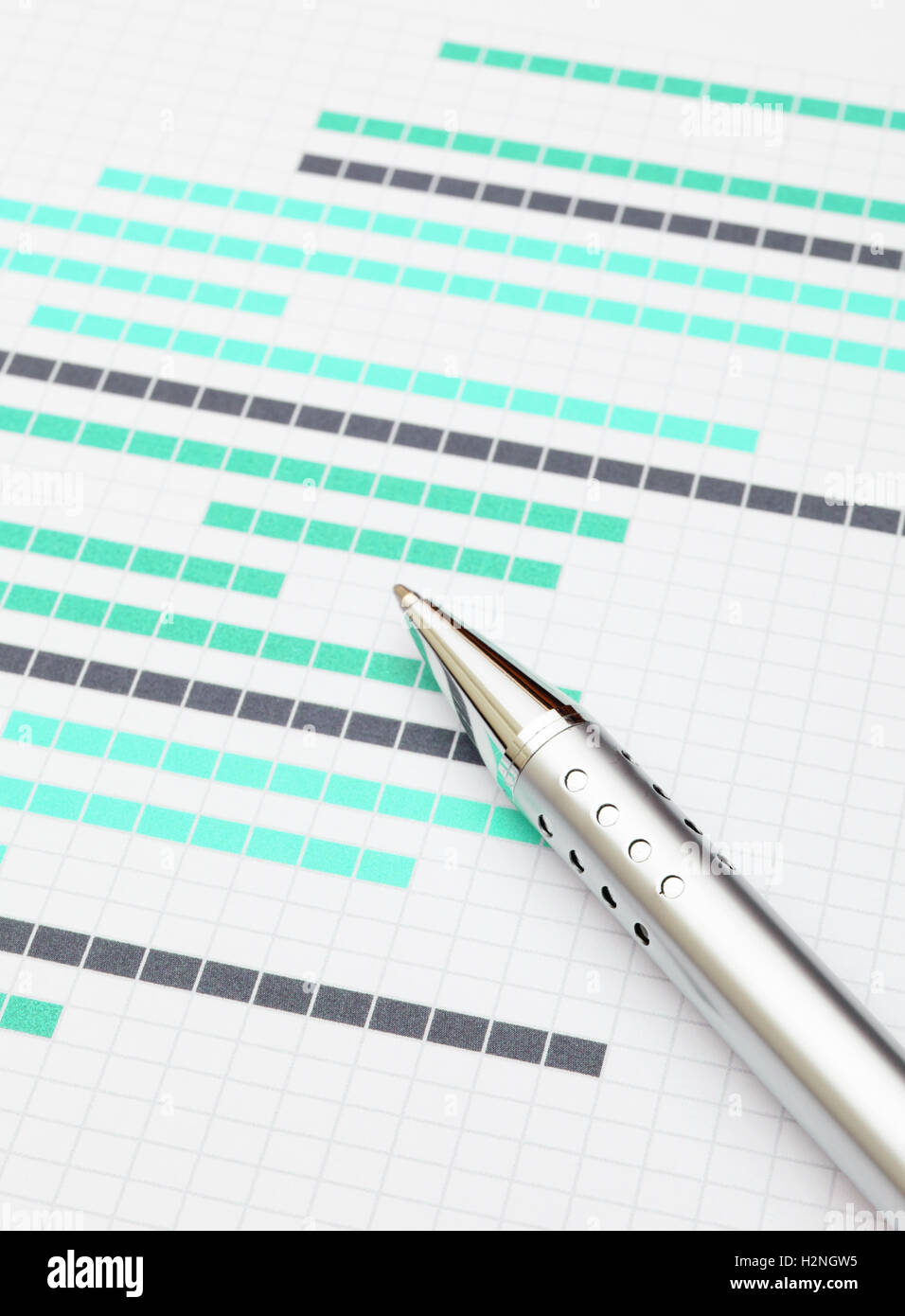 Diagramma di Gantt Foto Stock