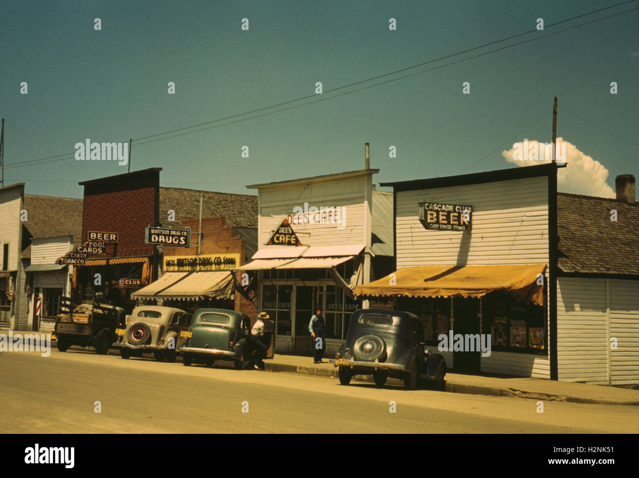 Main Street, Cascade, Idaho, Stati Uniti, Lee Russell, STATI UNITI Farm Security Administration, luglio 1941 Foto Stock