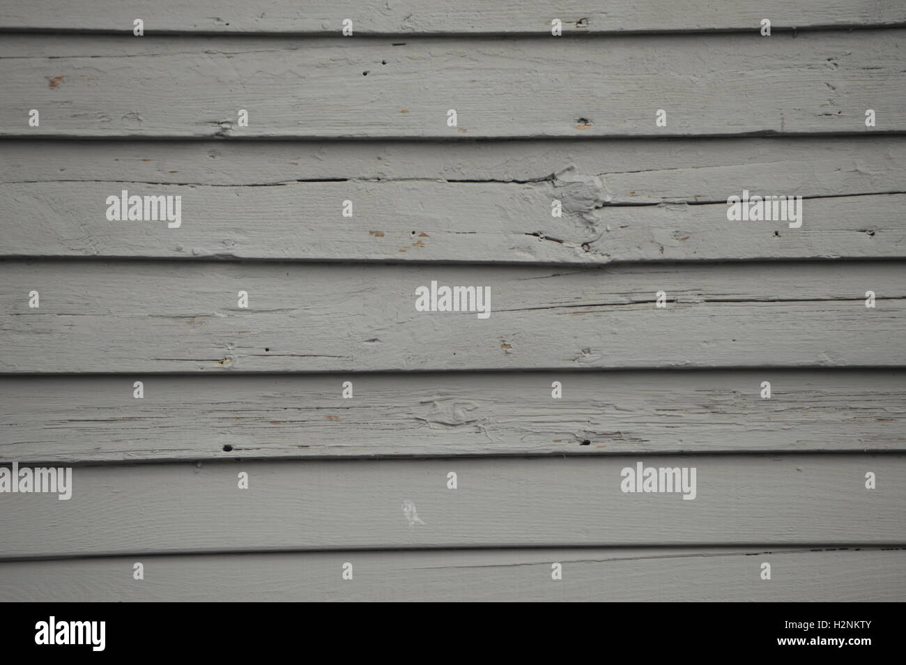 Blu grigio legno clapboard schierata copre una parete a Chesapeake in città, Cecil County, Maryland, Stati Uniti d'America Foto Stock
