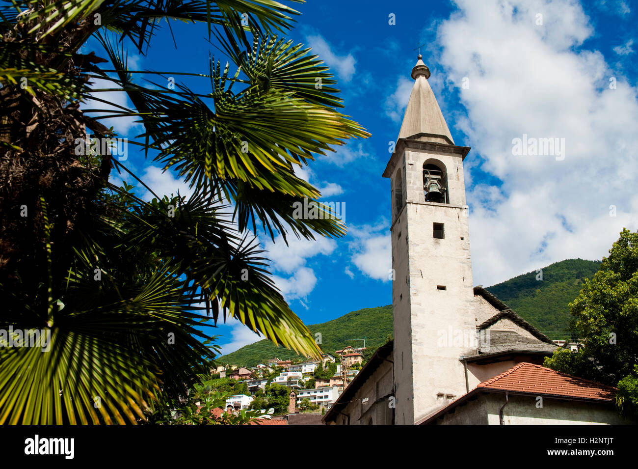 Città vecchia di Locarno, Ticino, Svizzera, Europa Foto Stock