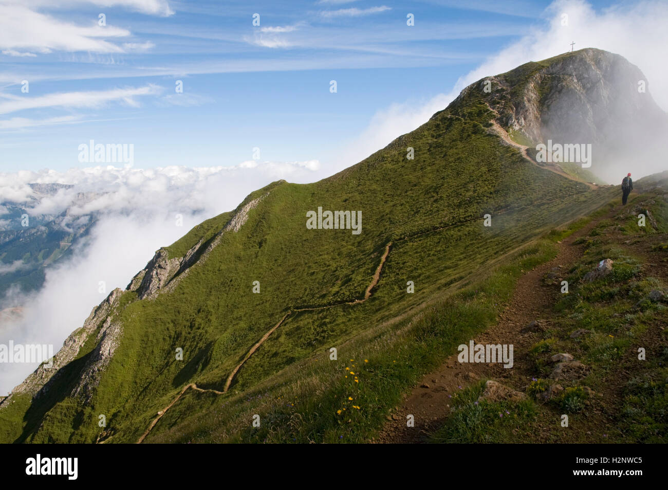 Mt. Eisenerzer Reichenstein, Eisenerz, Stiria, Austria, Europa Foto Stock