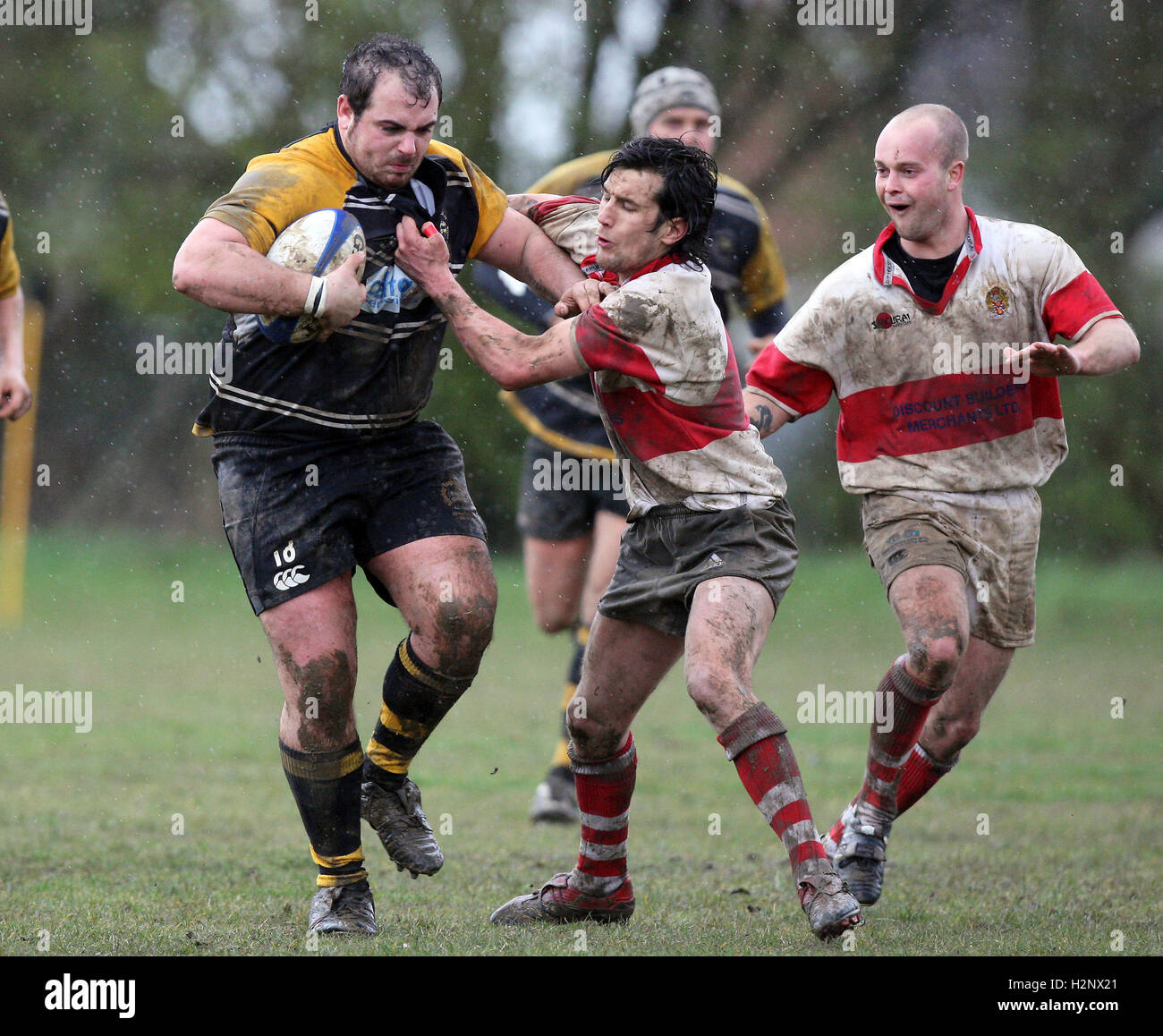 Billericay RUFC vs South Woodham RUFC - Londra 4 Nord Est presso Willowbrook - 29/03/08 Foto Stock