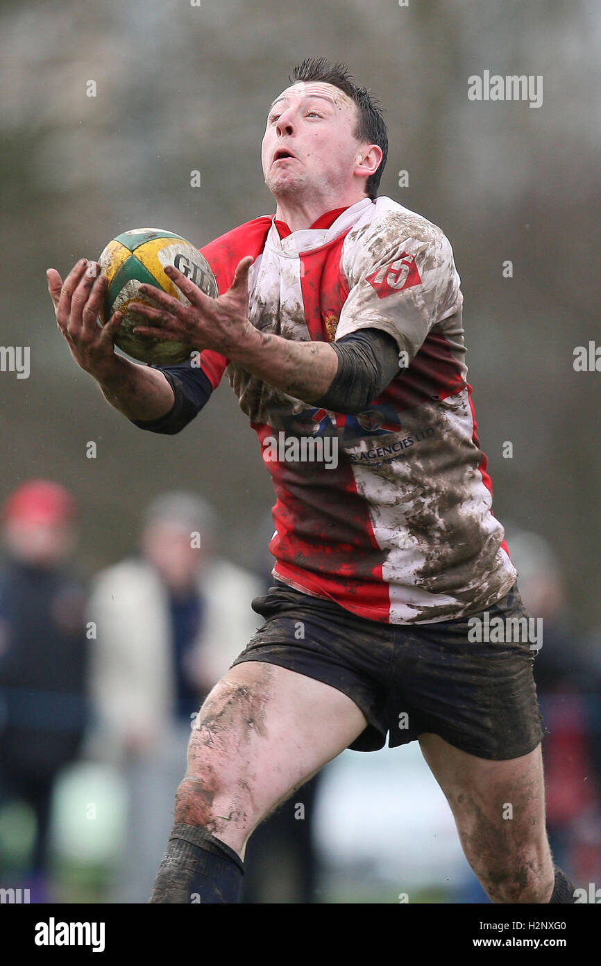 Dagenham RFC vs vecchio Cooperians RFC - Essex Rugby League - 26/02/11 Foto Stock