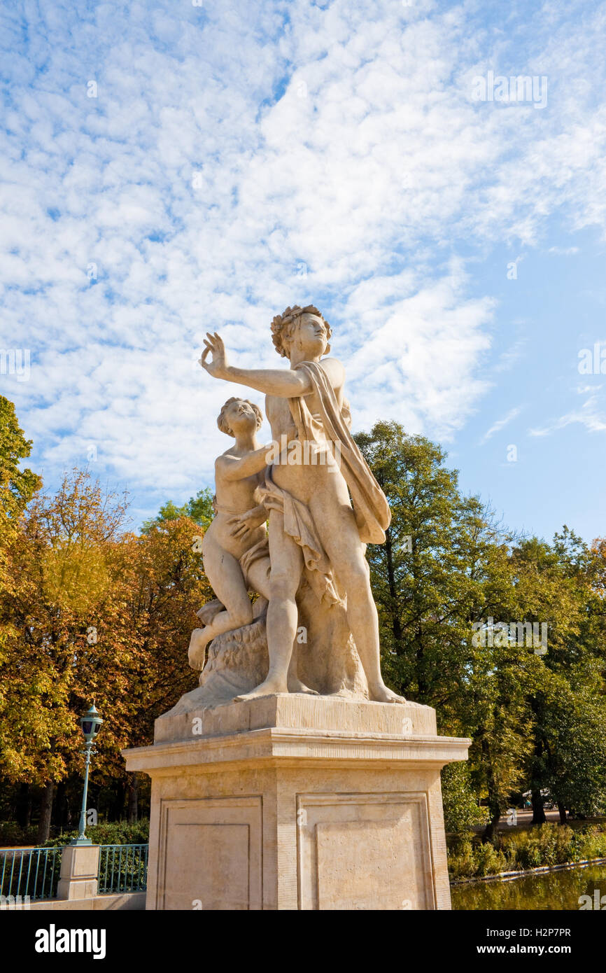 Scultura in Lasienki Krolewskie Park (Royal Bath Park), Varsavia, Polonia Foto Stock