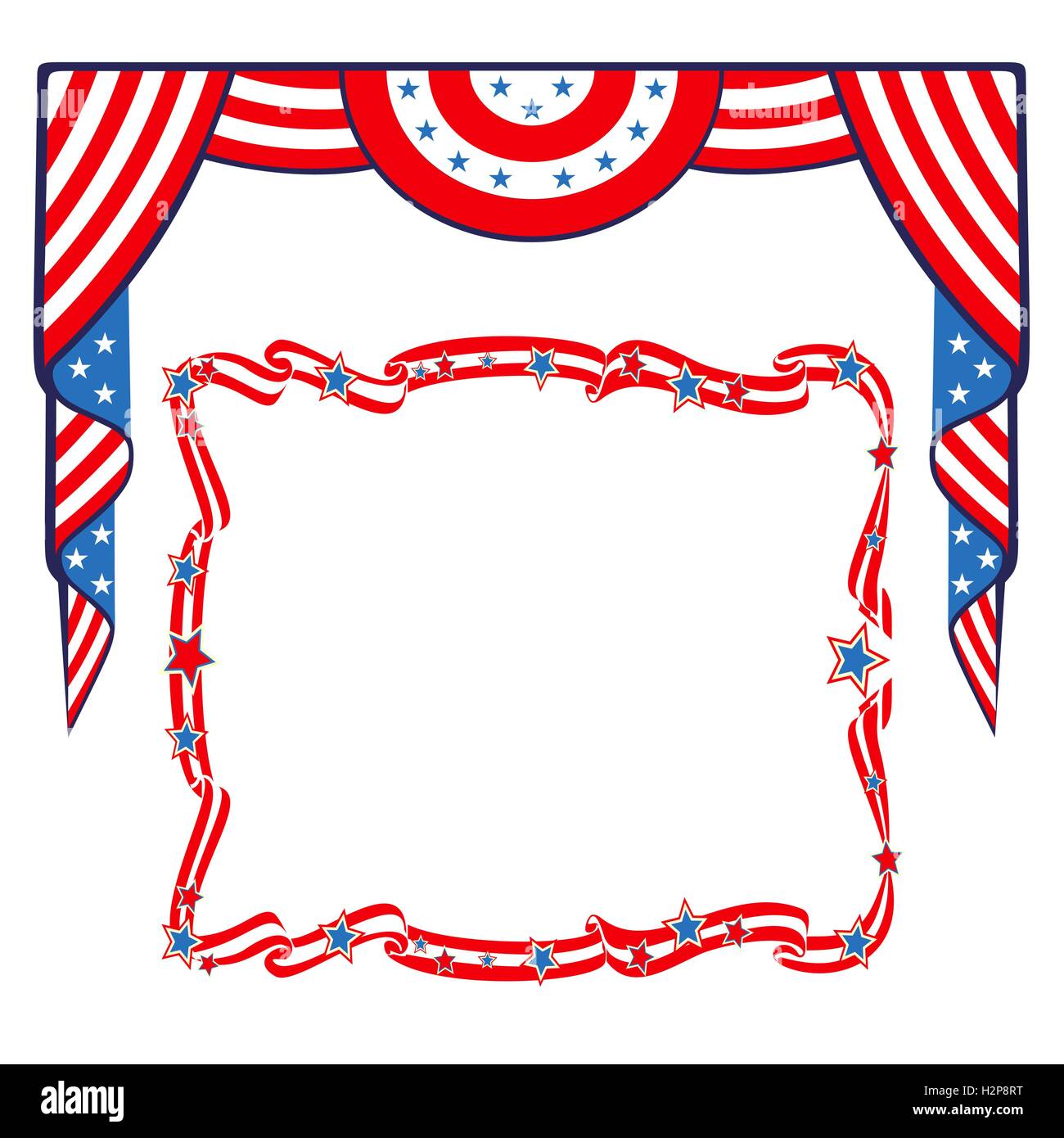 Noi bandiera patriottica modello di confine. Illustrazione Vettoriale