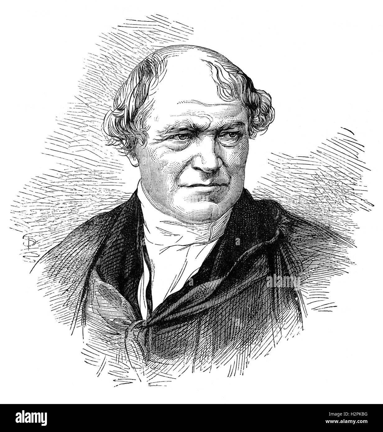 William Whewell (1794 - 1866) era un inglese polymath, poeta, scienziato, sacerdote anglicano, filosofo, teologo e storico della scienza. Egli è stato Master del Trinity College di Cambridge. Egli ha pubblicato il lavoro nelle discipline della meccanica, matematica, fisica, geologia, Ocean Tides, astronomia, e di economia ed ancora trovato il tempo di tradurre le opere di Goethe, scrivere sermoni e tratti teologico. Foto Stock