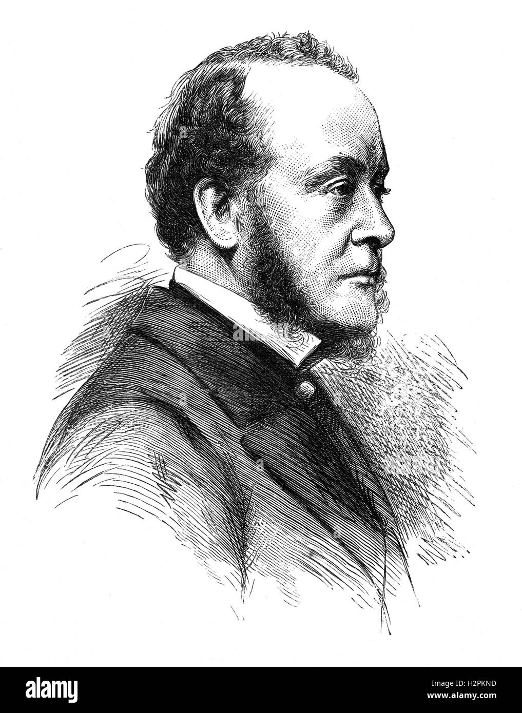Gathorne Gathorne-Hardy, 1° Conte di Cranbrook (1814 - 1906), noto come Gathorne Hardy fino al 1878, era un prominente British politico conservatore, una moderata, medio-di-strada anglicano. Egli ha tenuto del cabinet office in ogni governo conservatore tra il 1858 e il 1892 e in particolare è servita come Segretario di casa dal 1867 al 1868. Foto Stock