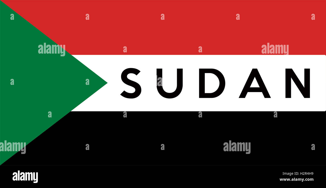 Bandiera del Sudan Foto Stock