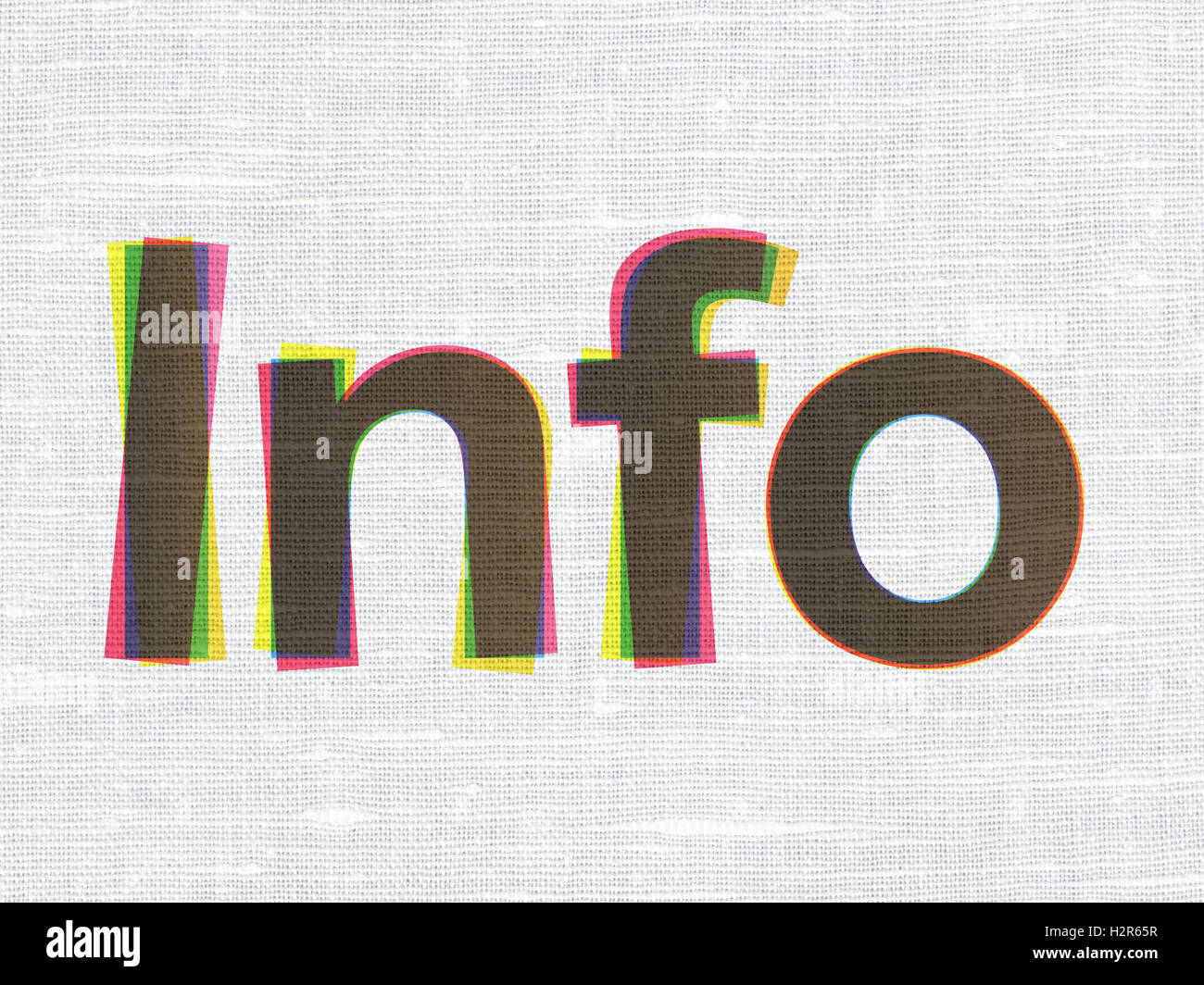 Il concetto di informazione: Info sul tessuto di sfondo texture Foto Stock