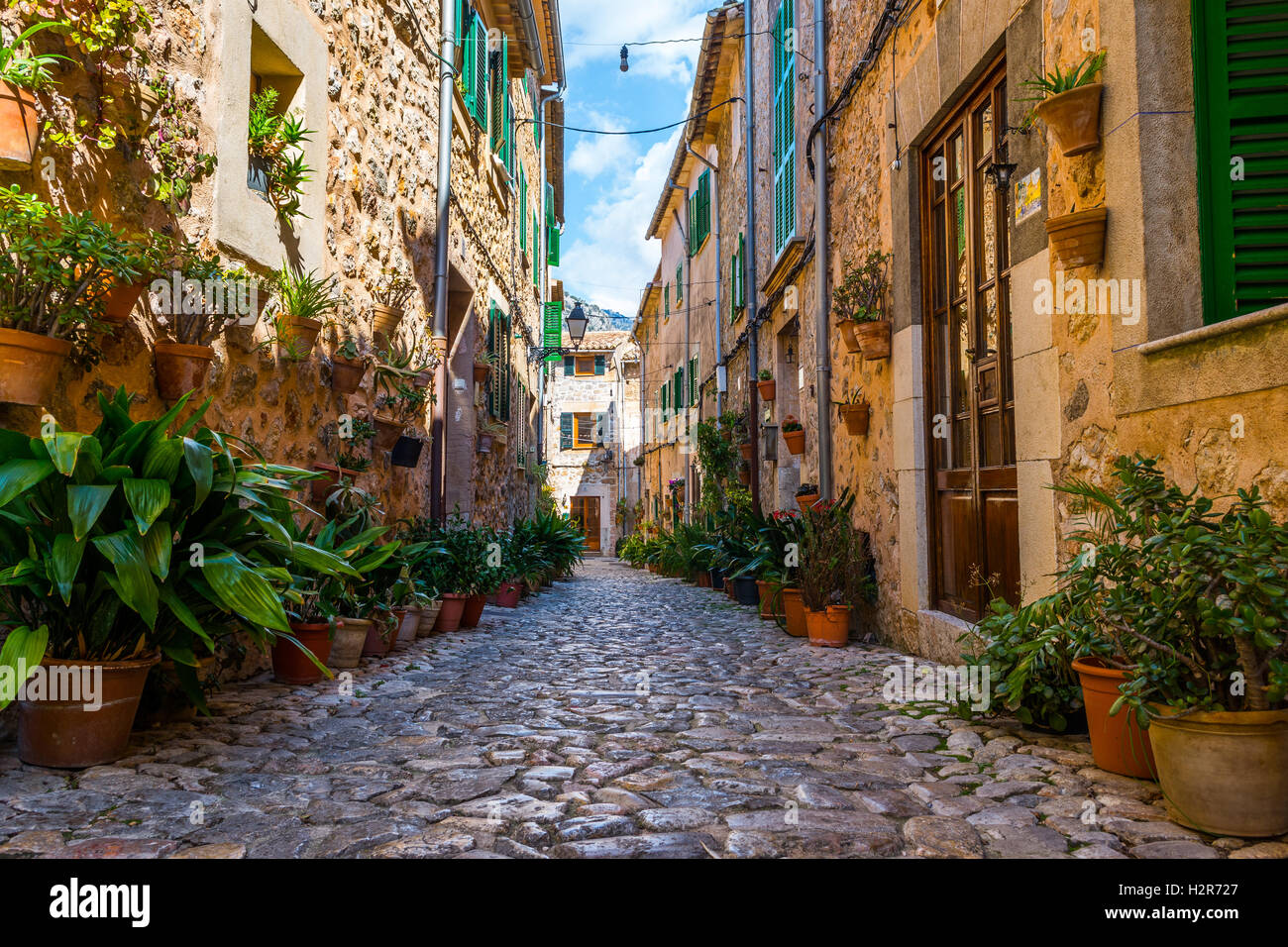 Impianto Street di Valldemossa, Maiorca Foto Stock