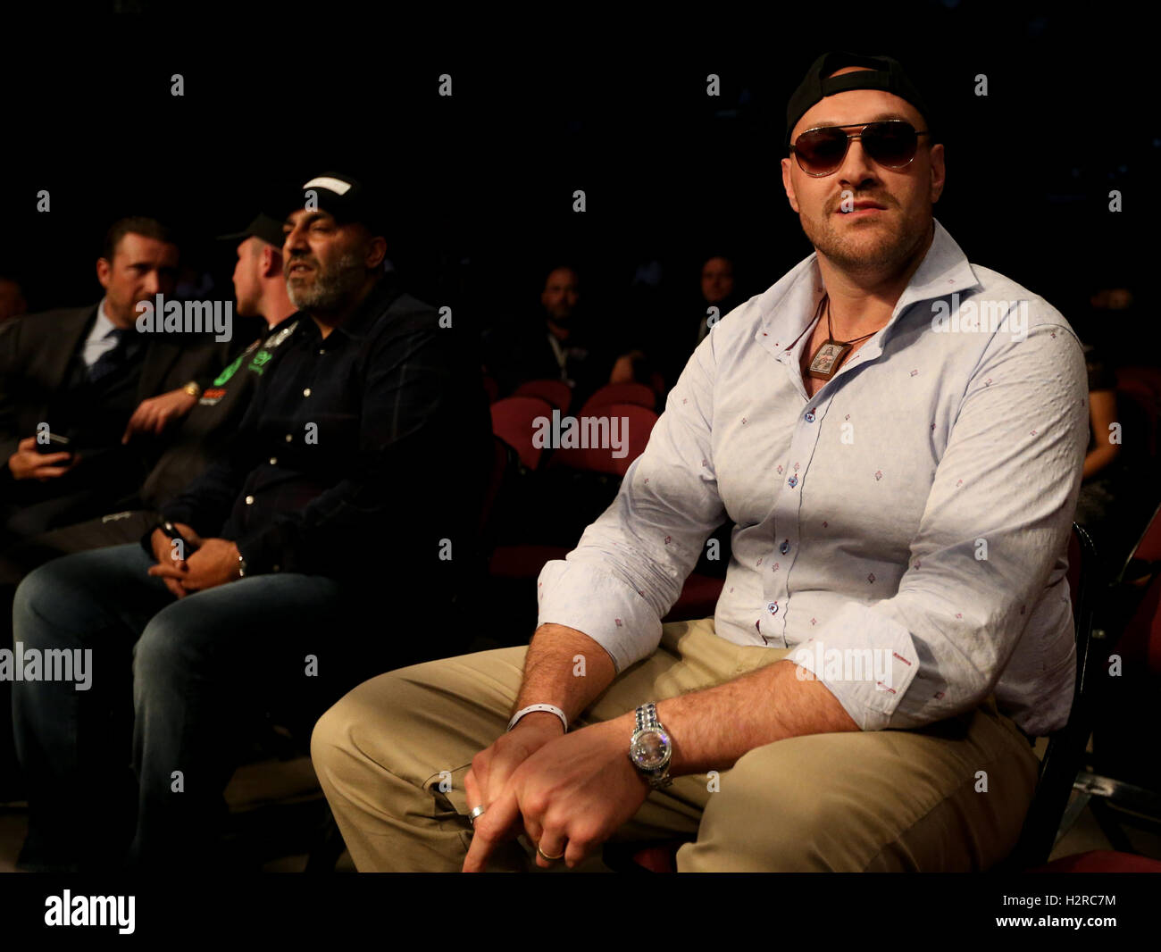 PICS FILE: Tyson Fury nella foto al Manchester Evening News Arena e Manchester, Regno Unito 23/09/16 WBA e WBO mondo Peso pesante Boxer Tyson Fury 'test positivo " per la cocaina. Foto di Stefano Gaunt/ Touchlinepics.com/Alamy Live News Foto Stock