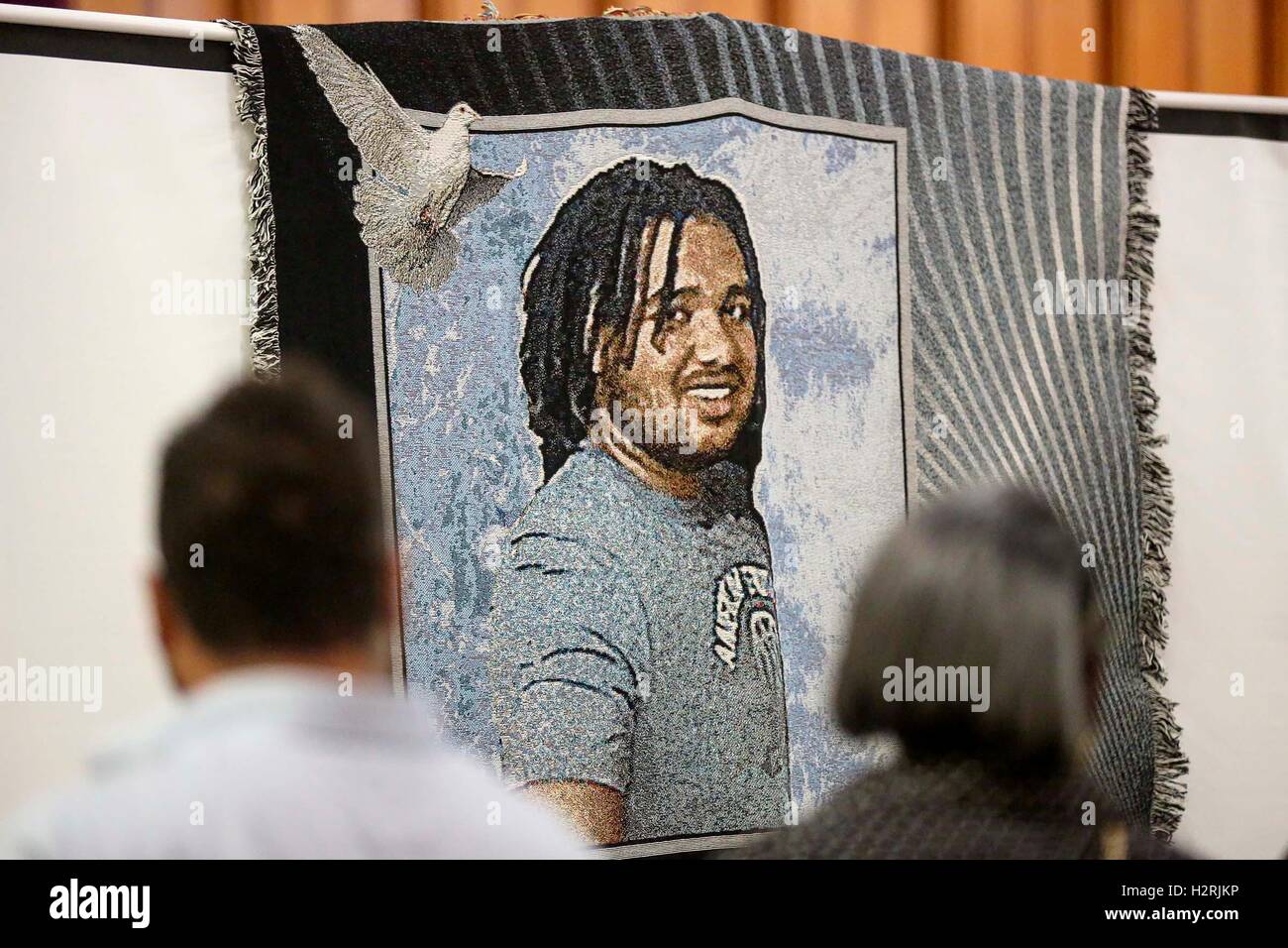 Florida, Stati Uniti d'America. 1 Ott 2016. Un memoriale di servizio è stato tenuto per Tito Hamilton a Monte Calvario Chiesa battista a West Palm Beach sabato 1 ottobre, 2016. © Bruce R. Bennett/Palm Beach post/ZUMA filo/Alamy Live News Foto Stock